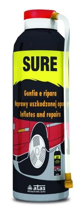 csure renkaankorjausaine aerosolipullossa