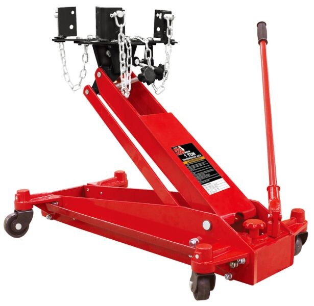 vaihdelaatikkonosturi mobile, kyky: 1000 kg, min. nostokorkeus: 210 mm, max. nostokorkeus 772 mm, määrä astetta säätöön: 1, väri: punainen, 2 koukkua, 2 ketjun