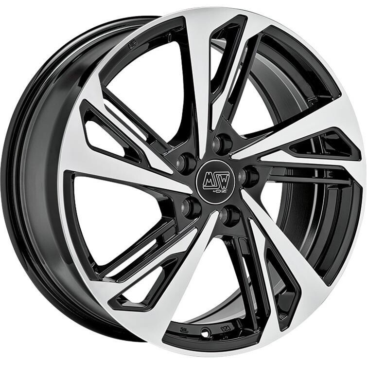 alumiinivanne MSW 60 Gloss Black Full Polished 7.5x17" 5x112 ET38 keskireikä 66.6