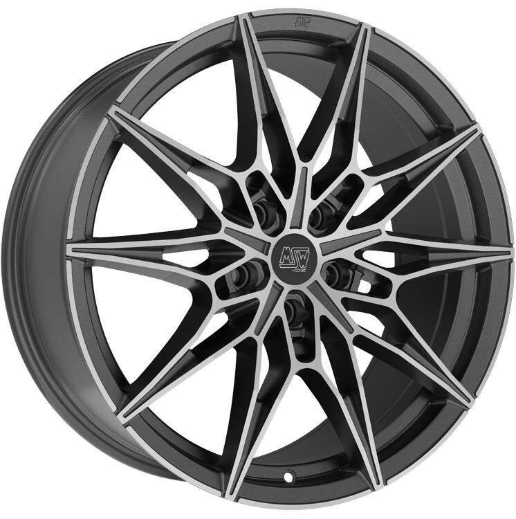 alumiinivanne MSW 75 Matt Gun Metal Full Polished (Mgmfp) 8.5x20" 5x112 ET20 keskireikä 73.1