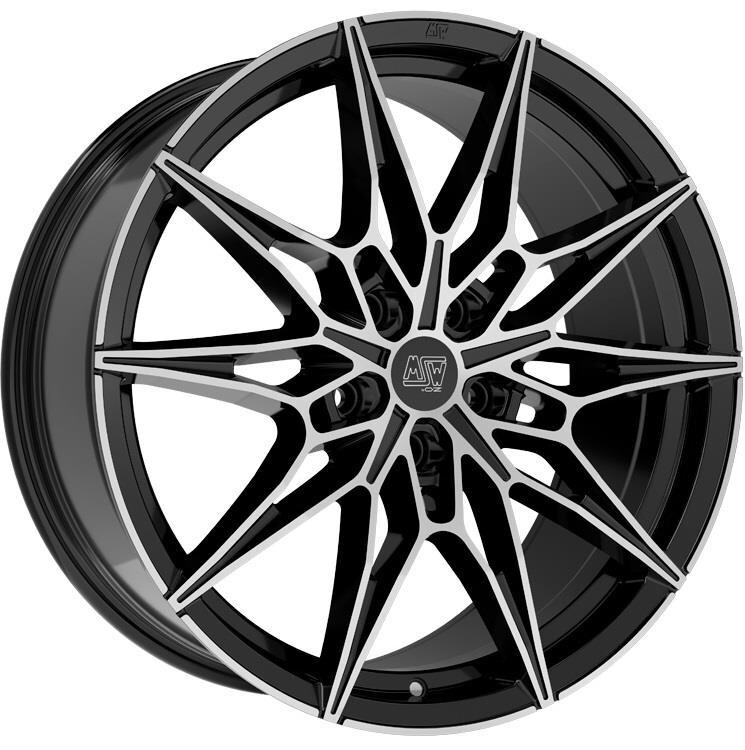 alumiinivanne MSW 75 Gloss Black Full Polished 9x20" 5x112 ET35 keskireikä 73.1