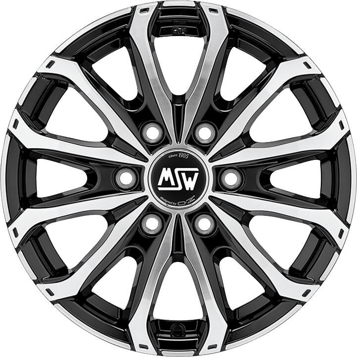 alumiinivanne MSW 48 Van 6 reikää Gloss Black Full Polished 6.5x16" 6x120 ET50 keskireikä 74.5