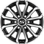 alumiinivanne MSW 48 Van 6 reikää Gloss Black Full Polished 6.5x16" 6x120 ET50 keskireikä 74.5