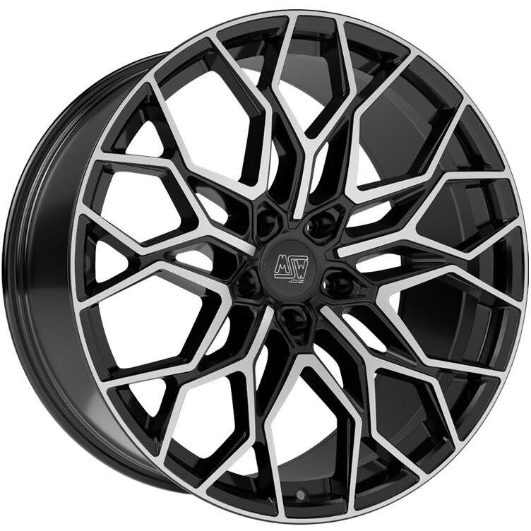alumiinivanne MSW 51 Gloss Black Full Polished 10x20" 5x112 ET40 keskireikä 73