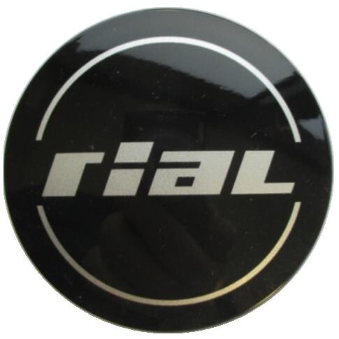 Rial Wheel Cap 60mm Black with Silver lettering N23 9N23RIAL-SW/SI