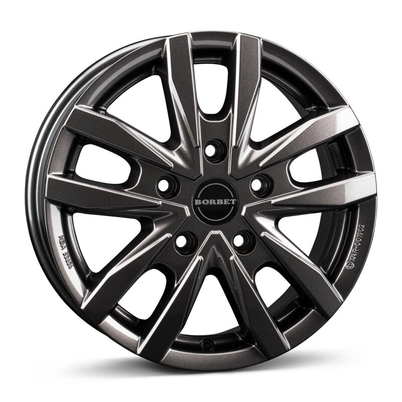 alumiinivanne Borbet CW5 mistral anthracite glossy 6.5x16" 5x130 ET66 keskireikä 89.1