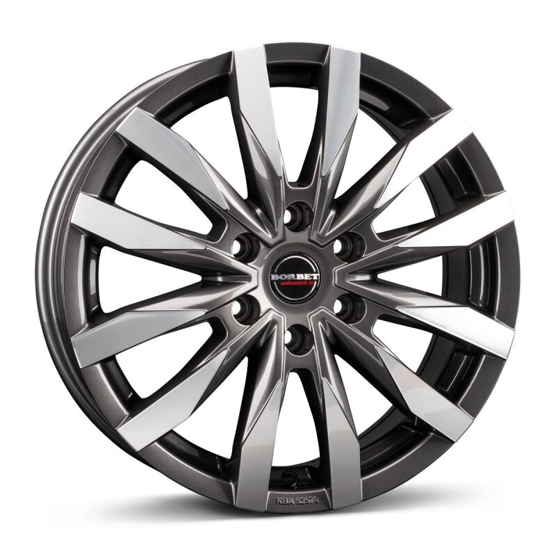 alumiinivanne Borbet CW6 mistral anthracite glossy polished 6.5x16" 6x130 ET62 keskireikä 84.1