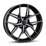 alumiinivanne Borbet QX black polished matt 8x19" 5x108 ET50 keskireikä 72.6
