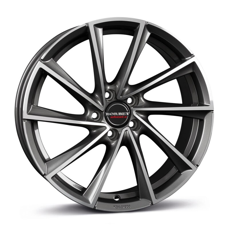 alumiinivanne Borbet VTX Graphite Polished 8x18" 5x108 ET45 keskireikä 72.6
