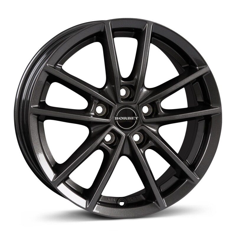 alumiinivanne Borbet W mistral anthracite glossy 6.5x16" 5x114.3 ET40 keskireikä 72.6