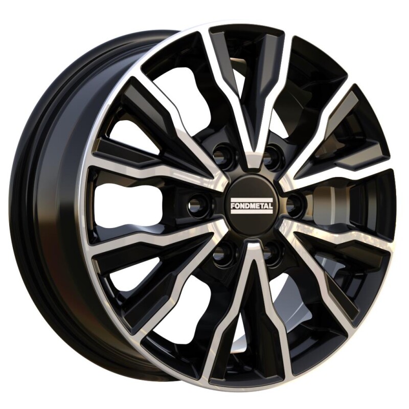 alumiinivanne Fondmetal PRO2 Glossy Black Machined 6.5x16" 6x120 ET50 keskireikä 74.5