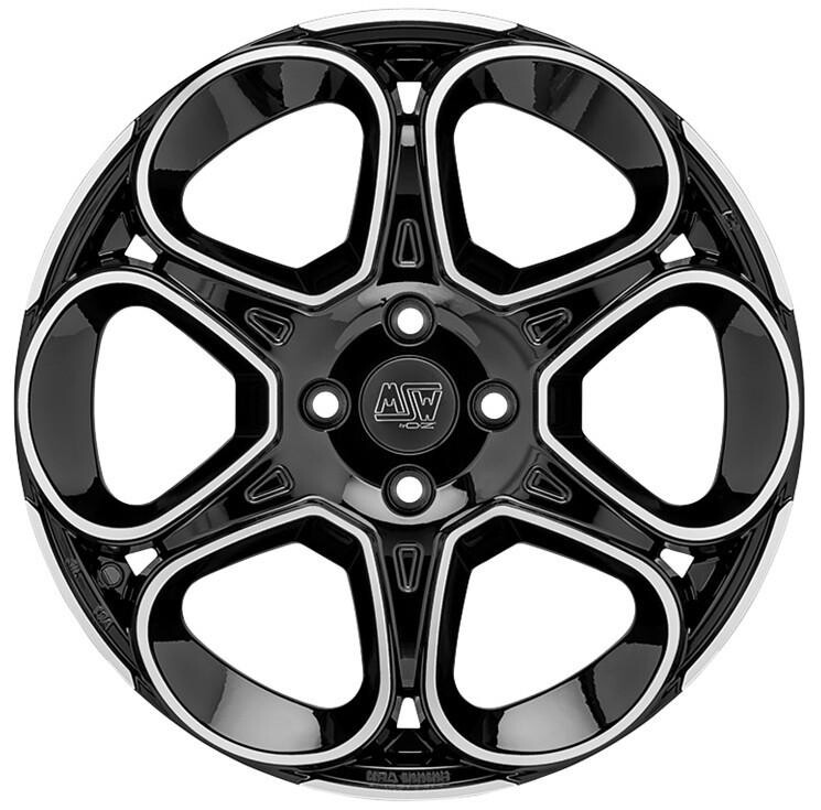 alumiinivanne MSW 83 Gloss Black Full Polished 7x17" 5x114.3 ET32 keskireikä 73.1