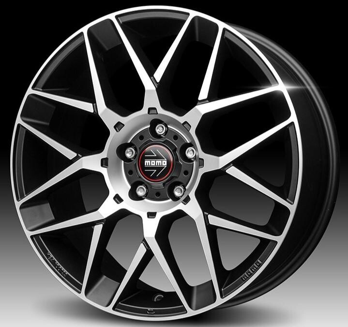 alumiinivanne Momo REVENGE EVO 2.0 Matt Black Polished 7x17" 5x100 ET38 keskireikä 72.3