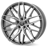 alumiinivanne MSW 50 Matt Gun Metal Full Polished (Mgmfp) 10x22" 5x112 ET25 keskireikä 66.6