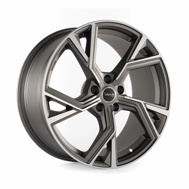 alumiinivanne Avus AF20 Matt Antharcite Polished 8x18" 5x112 ET28 keskireikä 66.6