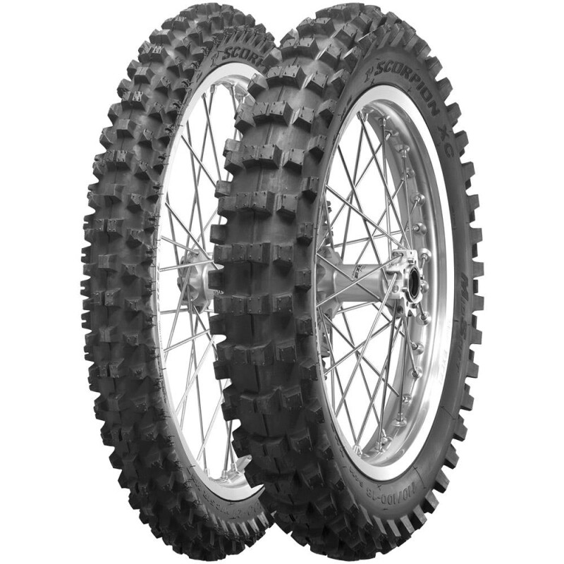 moottoripyörän rengas 120/100-18 Pirelli SCORPION XC MID SOFT 68M TT CROSS MID SOFT Rear DOT19 NHS