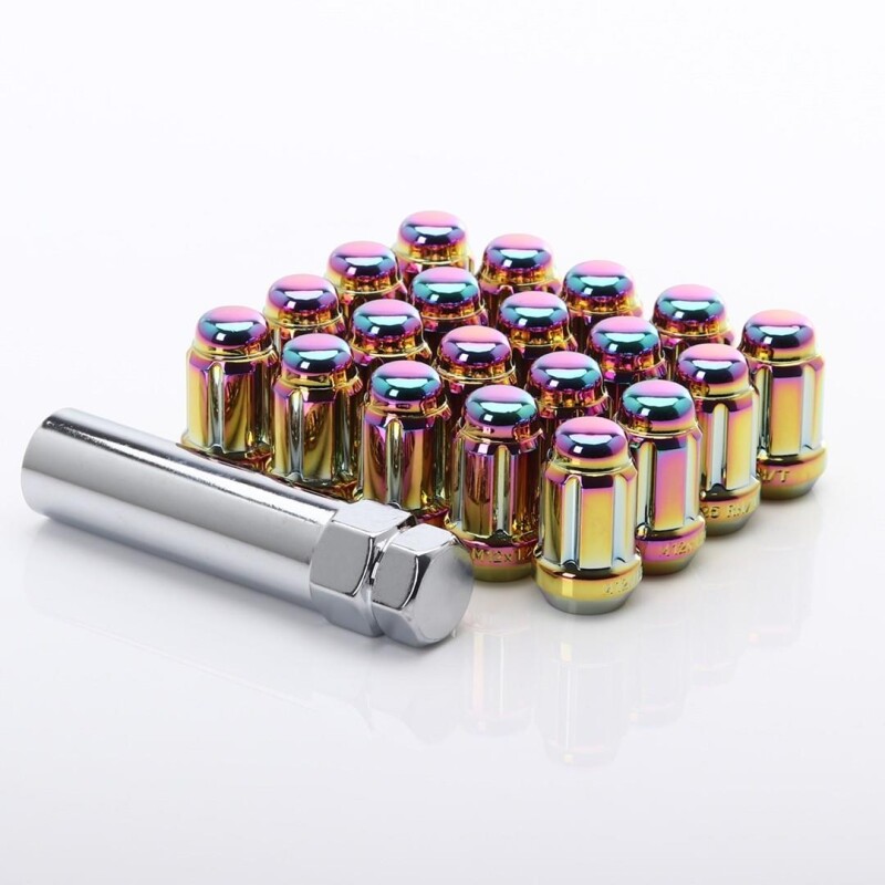 JR Nuts Taottu teräs Neochrome M12x1.5x35 JN2 20mm 60° 20 Kpl + Key