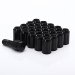 JR Nuts Imbus Black M12x1.25x32 20mm 60° 20 Kpl + Key