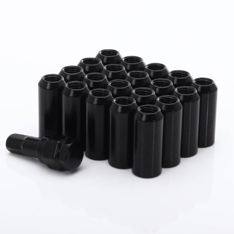 JR Nuts Imbus Black M12x1.25x45 20mm 60° 20 Kpl + Key