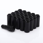 JR Nuts Imbus Black M12x1.25x45 20mm 60° 20 Kpl + Key