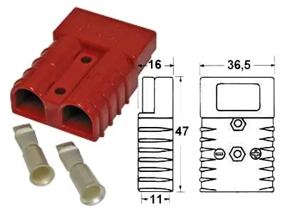 pistoke punainen 16MM/50A