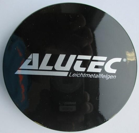 Alutec Wheel Cap 64mm Black with Silver lettering N32 9N32ALUTEC-SW