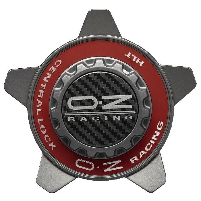 OZ Racing Wheel Cap 81210330 M671 Grigio Corsa+Red ring