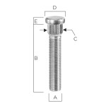 M12x1.25x62 Stud 1 Kpl (CRP143B62)