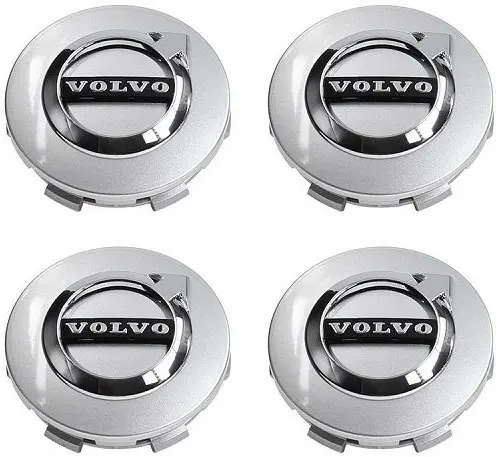kapseli 4kpl. 64mm volvo oe-Keskikuppi vanteeseen logolla. valkoinen (oem-nr:32270129)
