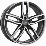 alumiinivanne Alutec Ikenu Graphite Polished 6.5x16" 5x114.3 ET38 keskireikä 70.1