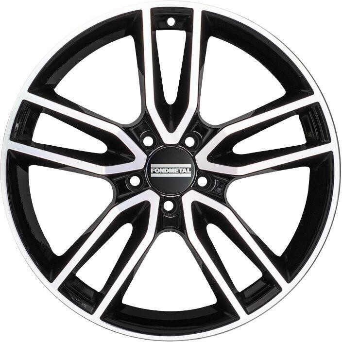 alumiinivanne Fondmetal Koros Glossy Black Machined 9x19" 5x112 ET44 keskireikä 66.6