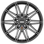 alumiinivanne Fondmetal Thoe Glossy Black Machined 8x19" 5x112 ET26 keskireikä 66.6