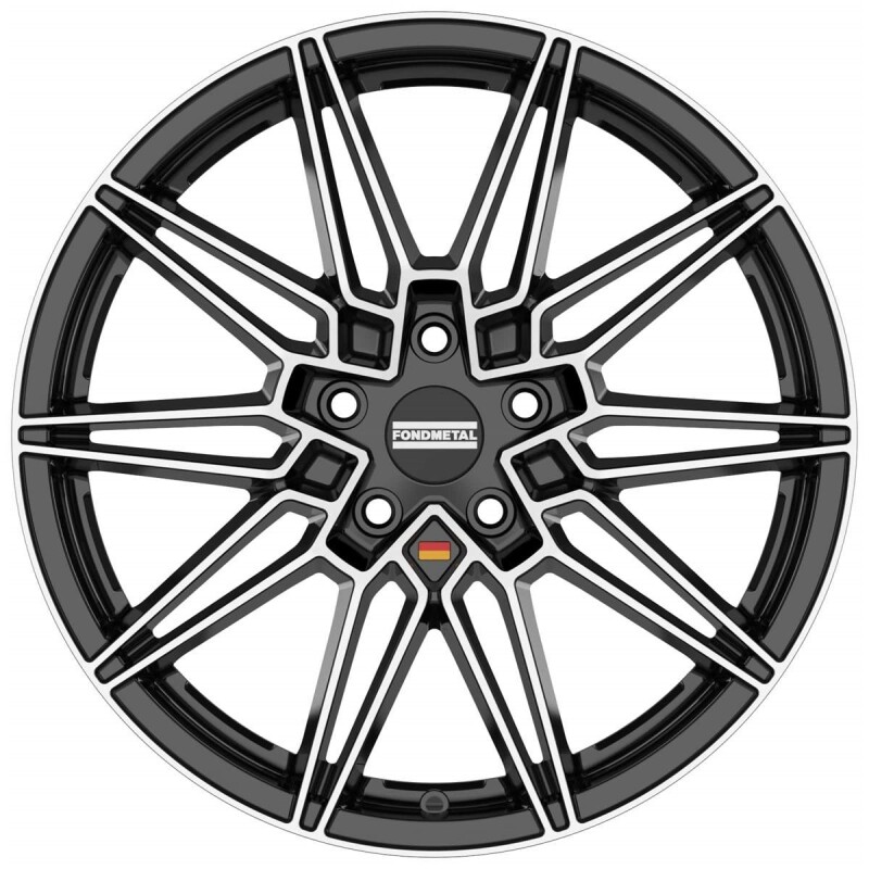 alumiinivanne Fondmetal Thoe Glossy Black Machined 8x19" 5x120 ET29 keskireikä 72.6