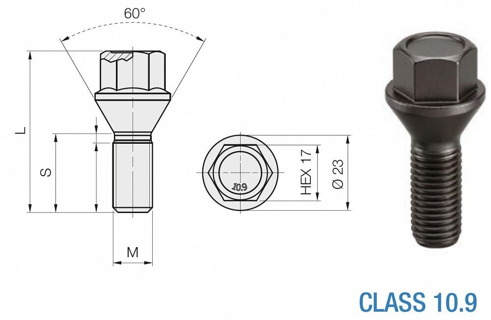 pultti p12x1.50/30/17 (p55. ch17). iso 10.9. zn-ni. musta
