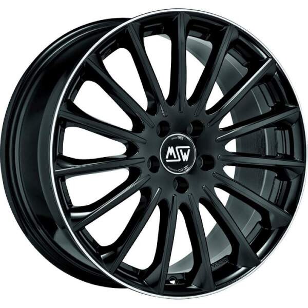 alumiinivanne MSW 30 Gloss Blk Pol Lip, 18x7.5 5x114.3 ET40 keskireikä 73
