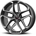 alumiinivanne Momo RF-04 Matt Black Polished 9x20" 5x108 ET43 keskireikä 63.4