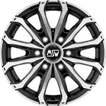 alumiinivanne MSW 48 Van 6 reikää Gloss Black Full Polished 6.5x16" 6x125 ET68 keskireikä 74.1
