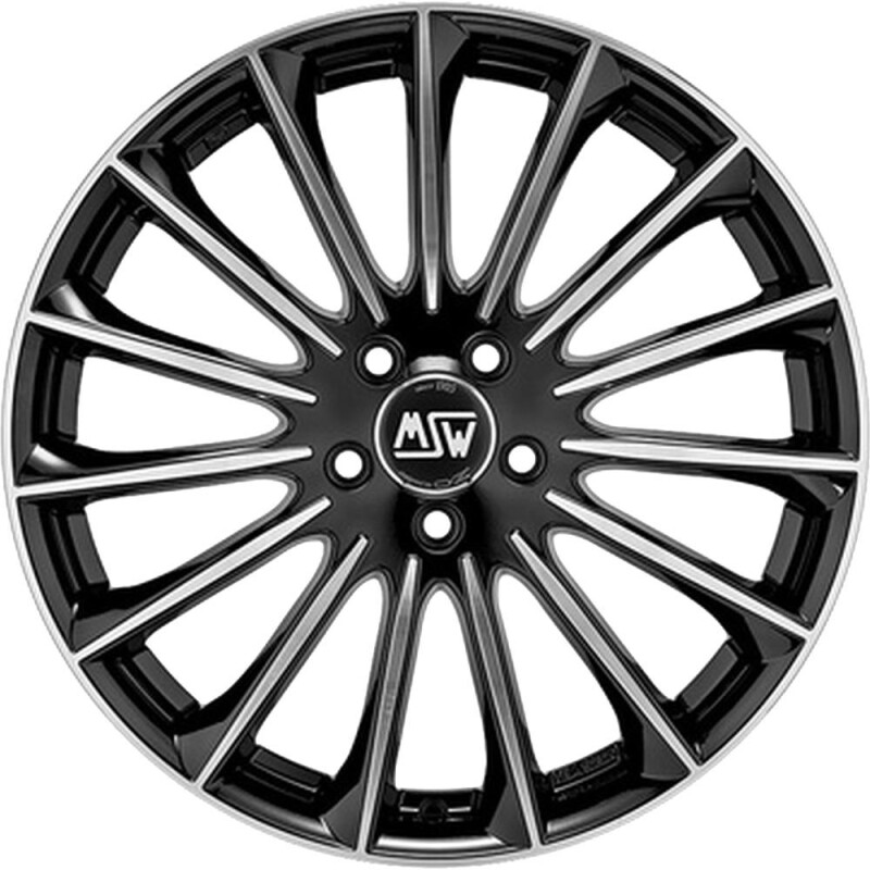 alumiinivanne MSW 30 Gloss Black Full Polished 8.5x19" 5x112 ET38 keskireikä 73.1