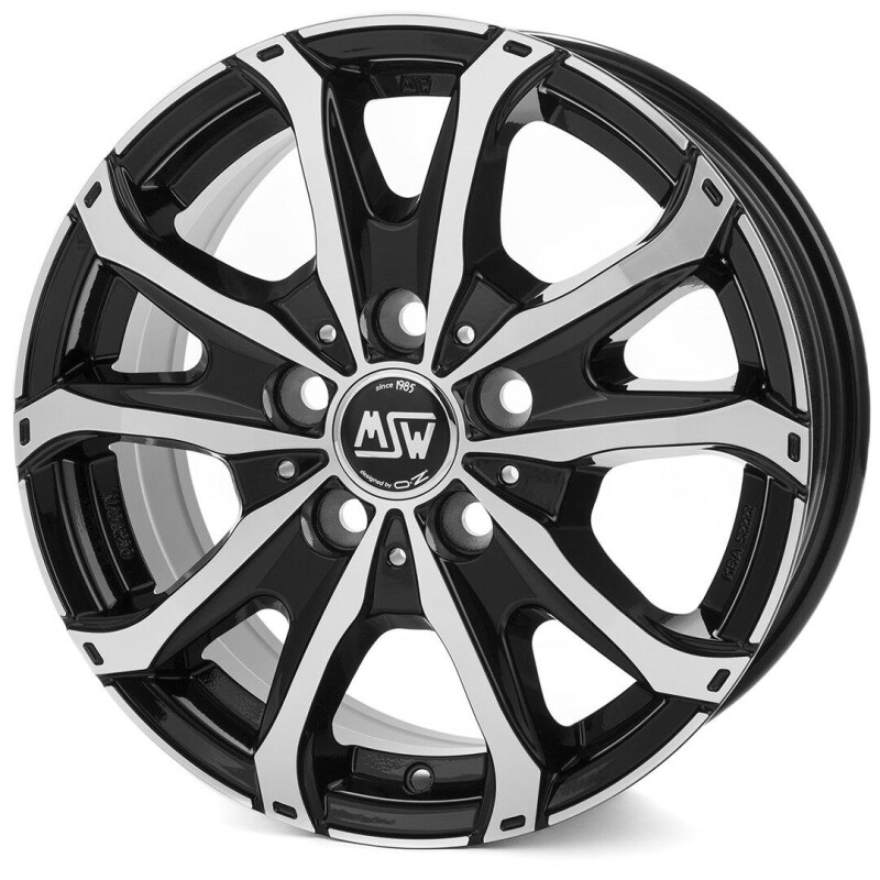 alumiinivanne MSW 48 Van Gloss Black Full Polished 7x16" 5x108 ET46 keskireikä 65.1