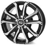 alumiinivanne MSW 48 Van Gloss Black Full Polished 7x16" 5x108 ET46 keskireikä 65.1