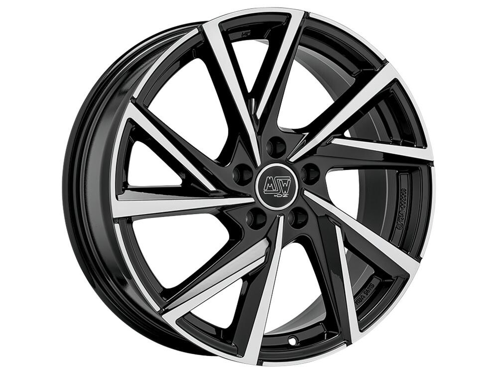 alumiinivanne MSW 80-5 Gloss Black Full Polished 7x17" 5x112 ET46 keskireikä 57.1