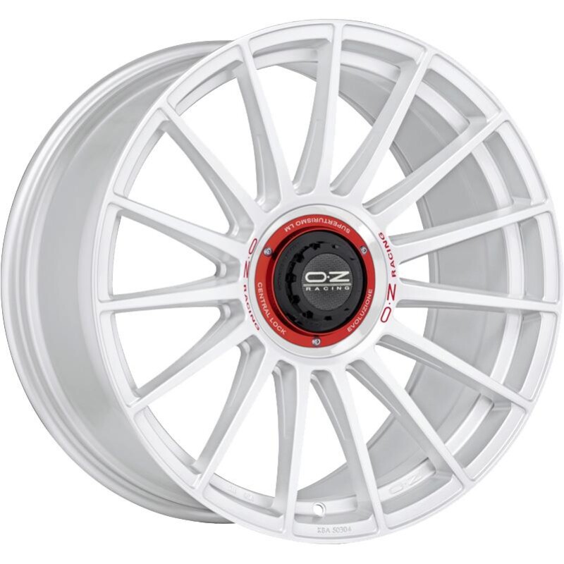 alumiinivanne OZ Racing Superturismo Evoluzione WRC Race White Red Lettering 8x18" 5x112 ET48 keskireikä 75