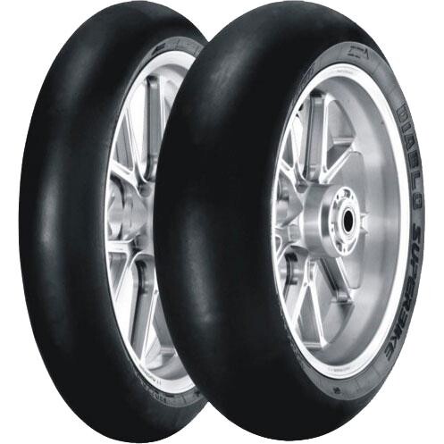 moottoripyörän rengas 120/80-10 Pirelli DIABLO SUPERBIKE SC1 TL RACE SLICK SOFT Rear NHS
