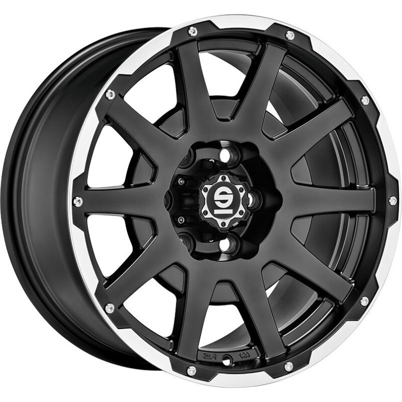 alumiinivanne Sparco Dakar Matt Black Lip Polished+Rivets 8.5x18" 6x135 ET0 keskireikä 87.1