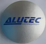 Alutec Wheel Cap 64mm Silver with Blue lettering N32 9N32ALUTEC-SI