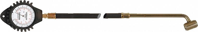 rengaspainemittari, "eurodaira" 0,7-12 bar/1-174 psi, 2-puolinen suutin, letku 50cm