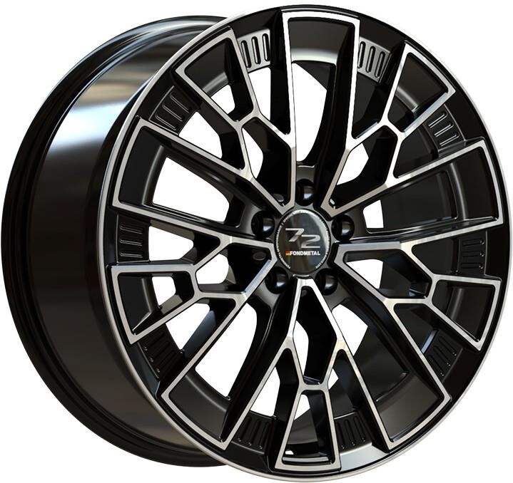 alumiinivanne Fondmetal 1972 Glossy Black Machined 9x20" 5x112 ET41 keskireikä 66.5