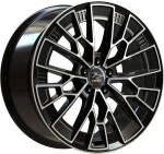 alumiinivanne Fondmetal 1972 Glossy Black Machined 9x20" 5x112 ET41 keskireikä 66.5
