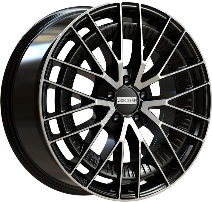 alumiinivanne Fondmetal Kari Glossy Black Machined 8.5x20" 5x112 ET50 keskireikä 66.5
