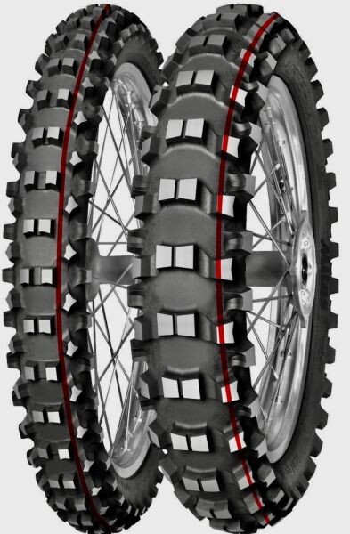 [70000159] Cross/enduro tyre MITAS 60/100-12 TT 36J TERRA FORCE-MX SM Front NHS red & yellow stripe